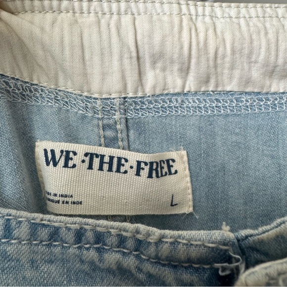 Free People South Bay Utility Cargo Pants Light Blue Large - Picture 4 of 8